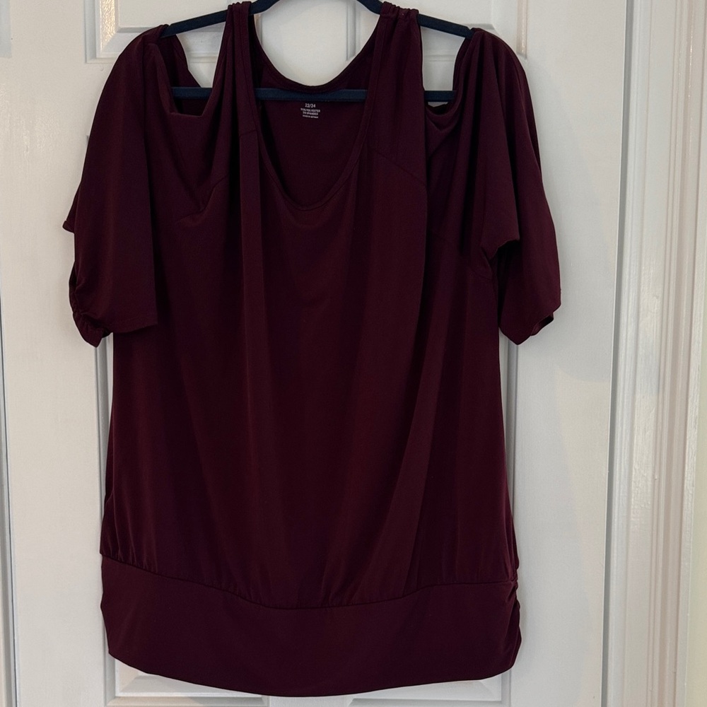 Lane Bryant Deep Burgundy Blouse
